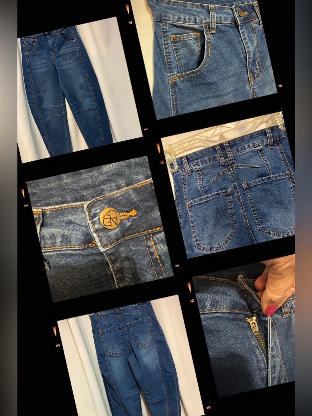 Ag Adriano Goldschmied Straight Leg Blue Denim Jeans #2195